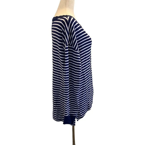 Tommy Hilfiger Women's Blue and White Striped Tunic Size Medium Nautical - Picture 3 of 10
